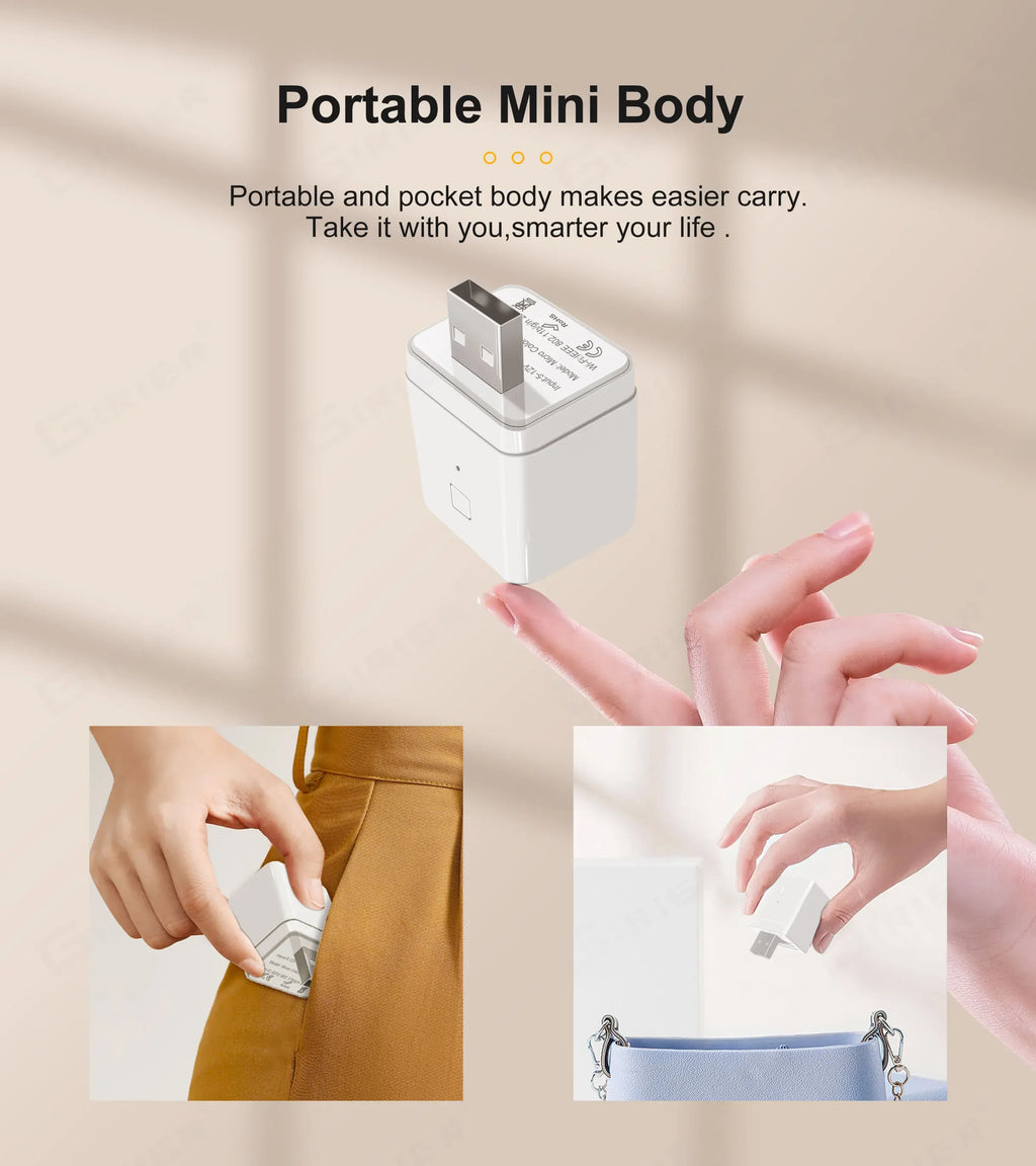 Tuya WiFi Smart Switch 5V Mini USB Power Adapter Works With Alexa Hey Google Alice For Smart Home Automation Micro Charge Socket