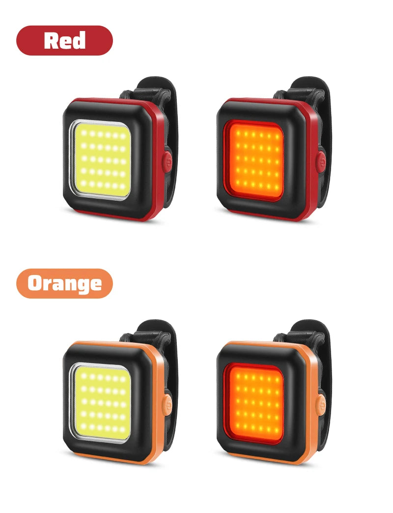 WEST BIKING LED Bike Light Set - Type-C Rechargeable Front Headlight & Rear Taillight for Cycling Safety