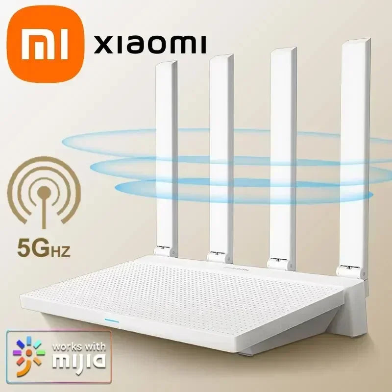 Xiaomi Router AX3000T – Dual-Band Wi-Fi 6 Mesh Networking with Gigabit Ethernet Ports, IPTV Support, Gaming Accelerator, and Signal Amplifier