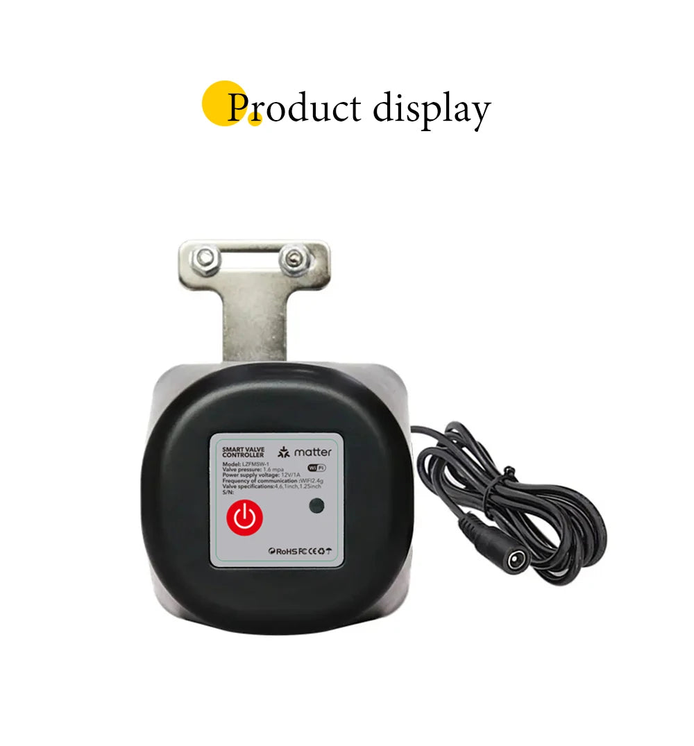 Matter/Tuya WiFi Water Valve Gas Shutoff Controller Smart Water/Gas Automation Manipulator Work With Alexa Google Home Homekit