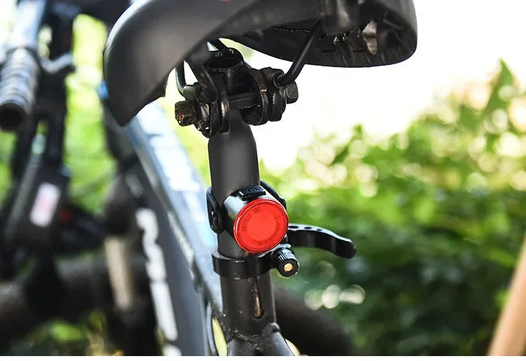 Waterproof LED Bicycle Taillight - Battery-Powered Rear Warning Light for MTB & Road Cycling