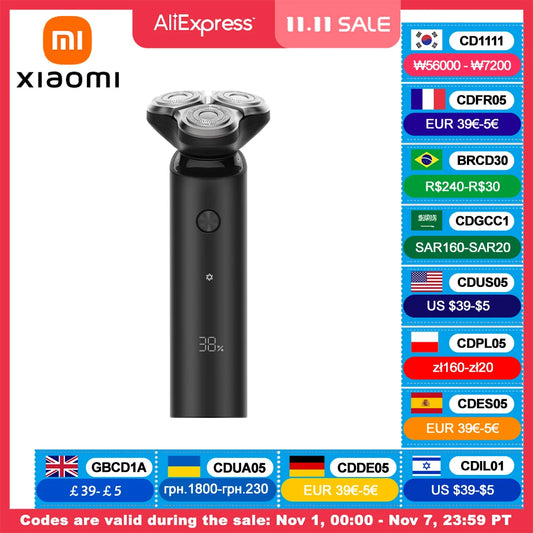 XIAOMI MIJIA S500 Electric Shaver - Triple Blade Wet & Dry Beard Trimmer with Floating Head for Men