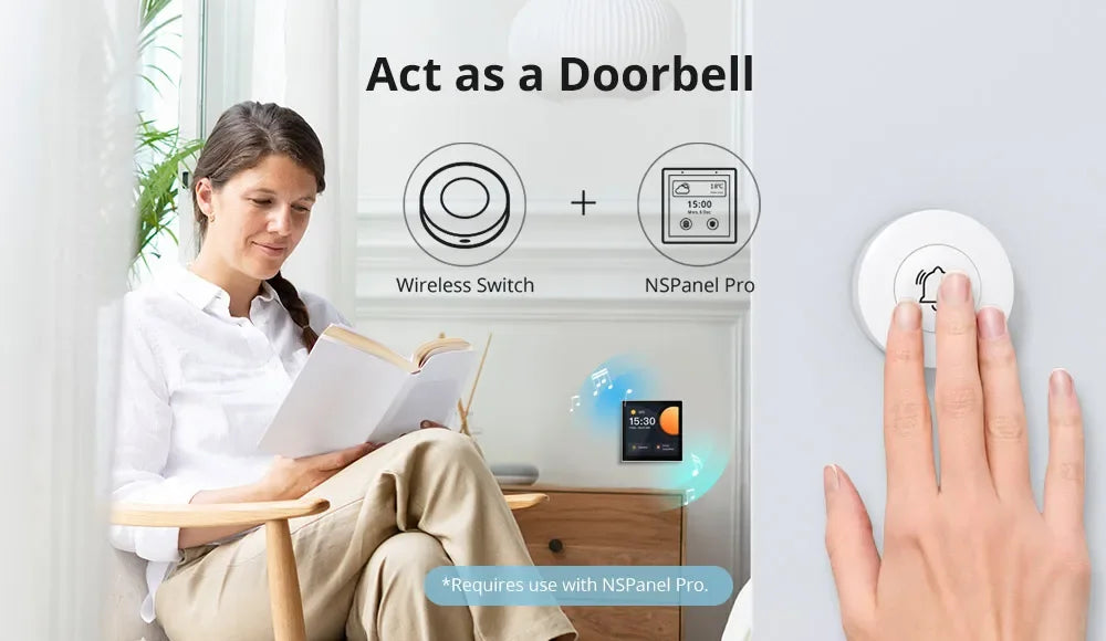 SONOFF SNZB-01P Smart Scene Button – Zigbee wireless button for eWeLink app, Alexa, and Home Assistant.