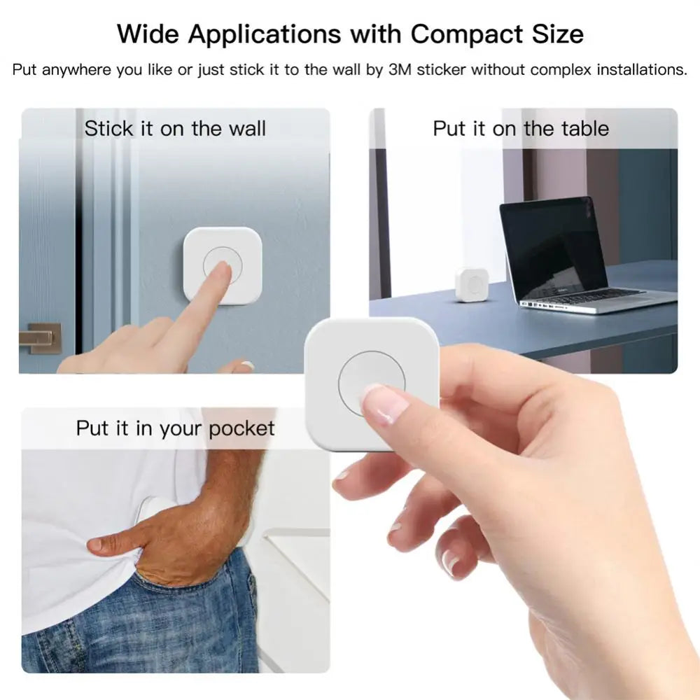 Tuya Zigbee Smart Switch Push Button One Key Contror Scene Switch Wireless Smart Life Remote Controller Smart Home Automation