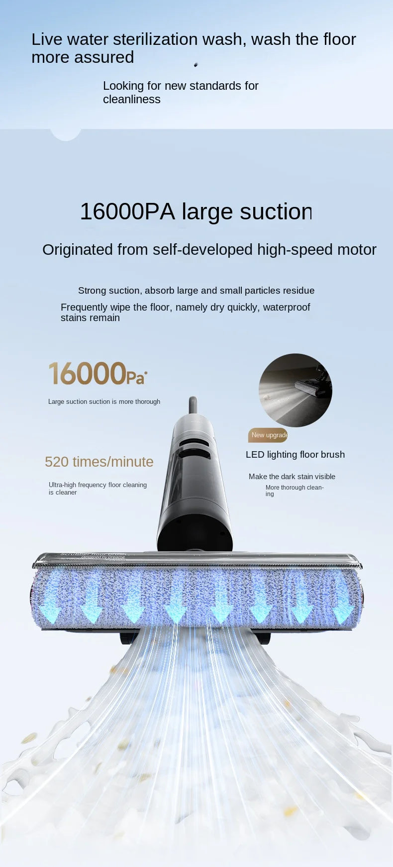 DREAME H30 floor scrubber, hot washable, lying flat suction, mopping and sweeping integrated machine, floor scrubber