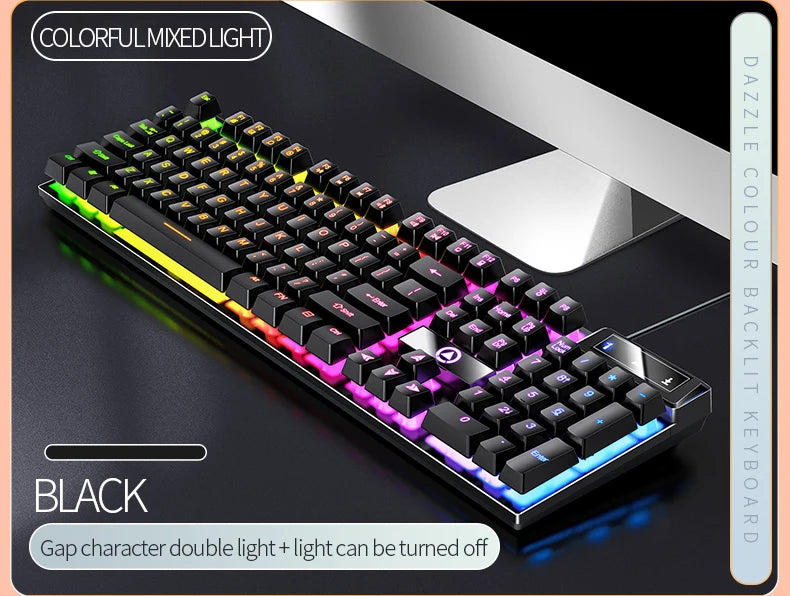 YINDIAO Wired Gaming Keyboard with Numpad | Low-Profile Keyboard for PC, Laptop, Desktop & Office Use