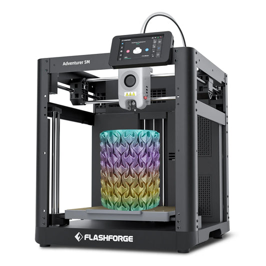 Flashforge Adventurer 5M High-Speed 3D Printer - 600mm/s, Auto-Leveling, 280°C Direct Extruder, PEI Build Plate