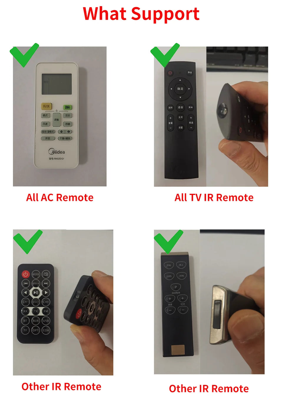 Tuya WiFi Smart IR Remote Control - Universal Remote for TV, AC, DVD, and Audio, Compatible with Alexa, Google Home, Smart Life App