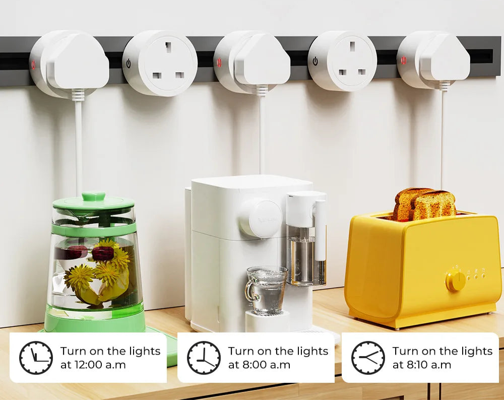 Tuya Zigbee Smart Socket 16A UK Plug with Power Monitor Smart Outlet Works with Zigbee Hub gateway Supports Google Home Alexa