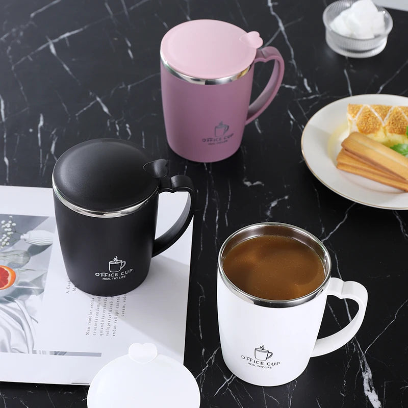 350ml Thermos Mug – 304 Stainless Steel Insulated Coffee Cup with Handle, Leak-Proof Vacuum Flask for Hot and Cold Drinks
