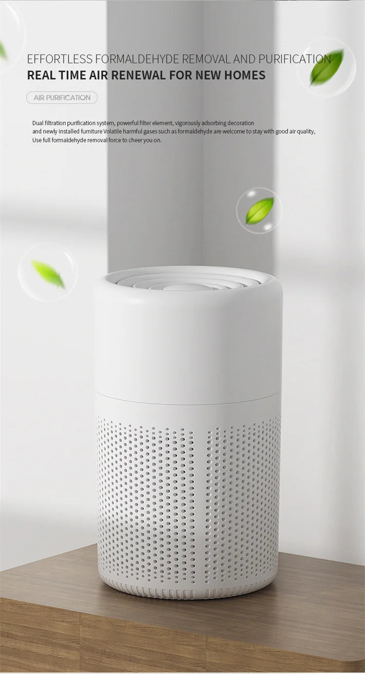 Air Purifier H13 True HEPA Filter 2-in-1 Deodorizing Air Cleaner for Home Allergies and Pets Hair,Smokers in Bedroom