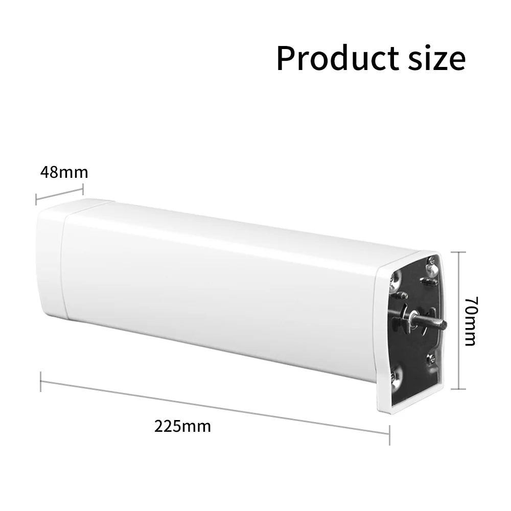 Smart Tuya WiFi/Zigbee Electric Curtain Motor with RF Remote - 22.5CM, App Control, Compatible with Alexa, Google Assistant, and SmartThings