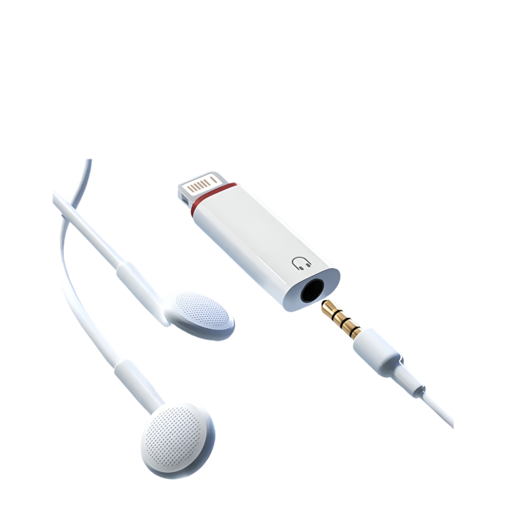 Olaf Lightning to 3.5mm Audio Adapter – USB-C/Lightning AUX splitter for iPhone 14–12; supports both iOS and Android.