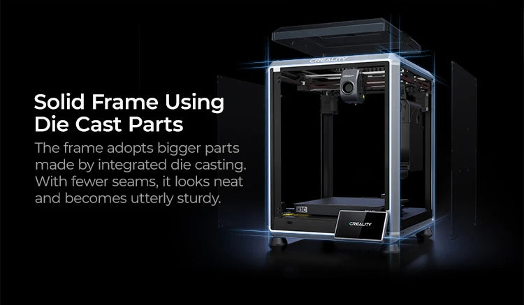 Creality K1C 3D Printer 600mm/s Auto Leveling Robust Direct Extruder Tri-High Speed Printing Upgrade K1 with AI Camera Printer