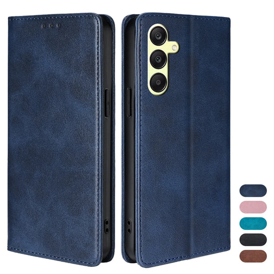 Business Leather Flip Case for Samsung Galaxy A55, A54, A35, A34, A25, A24, A15, A14, A73, A53 | Magnetic Cover with Stand