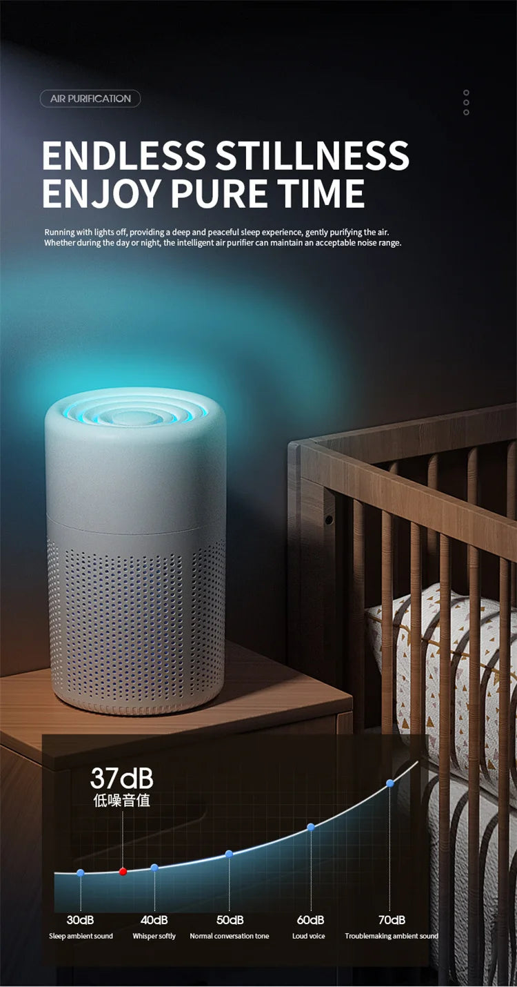 Air Purifier H13 True HEPA Filter 2-in-1 Deodorizing Air Cleaner for Home Allergies and Pets Hair,Smokers in Bedroom