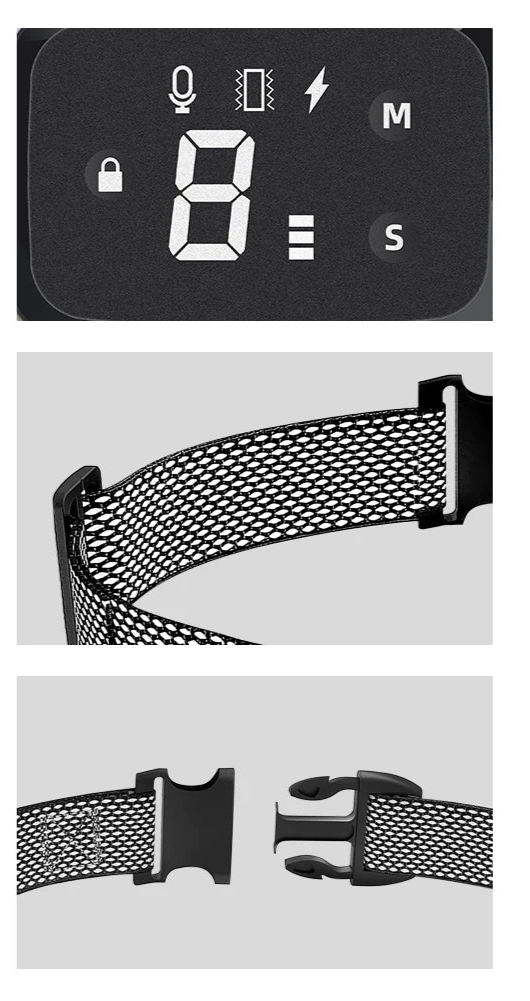 Intelligent Electric Dog Training Collar Ultrasonic IP 67 Waterproof Stop Barking Collars USB Rechargeable Anti Bark for Pet Dog