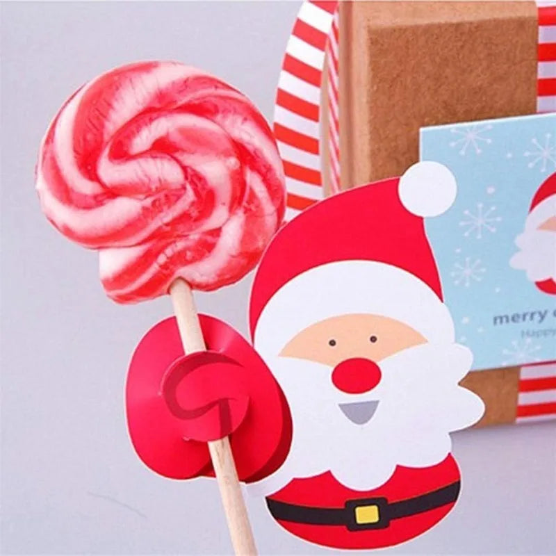 Christmas Lollipop Gift Cards for Christmas 2024 | Cartoon Santa, Snowman & Penguin