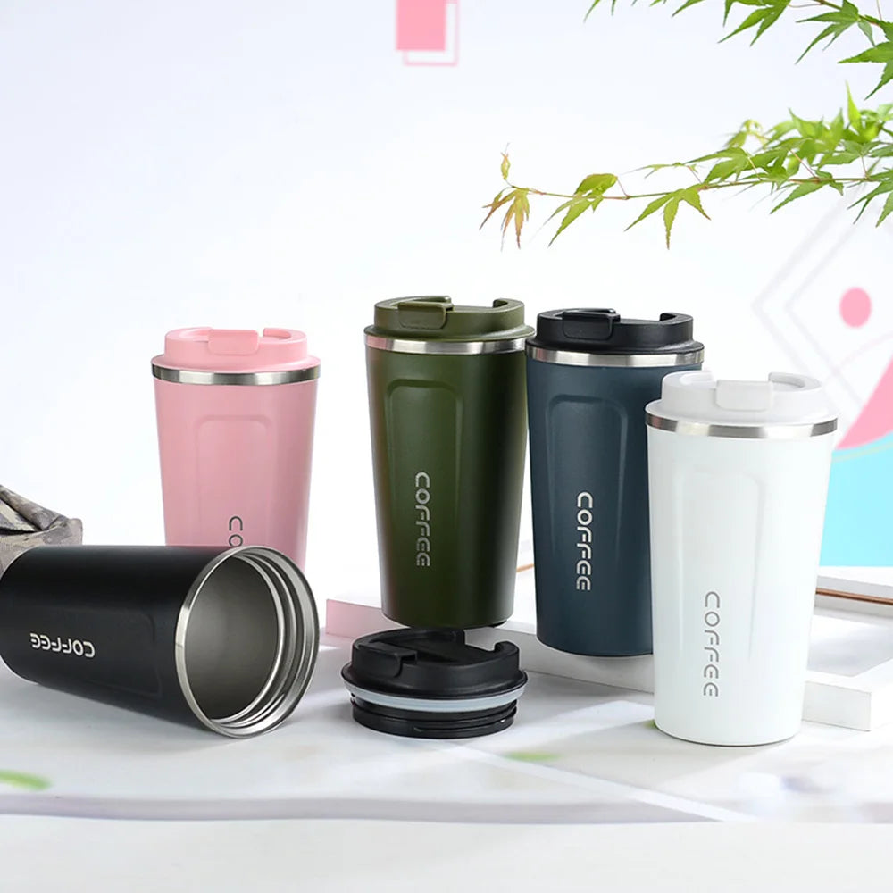 Watersy Stainless Steel Thermal Travel Mug – 380ML/510ML Leakproof Insulated Coffee Cup for Tea and Drinks