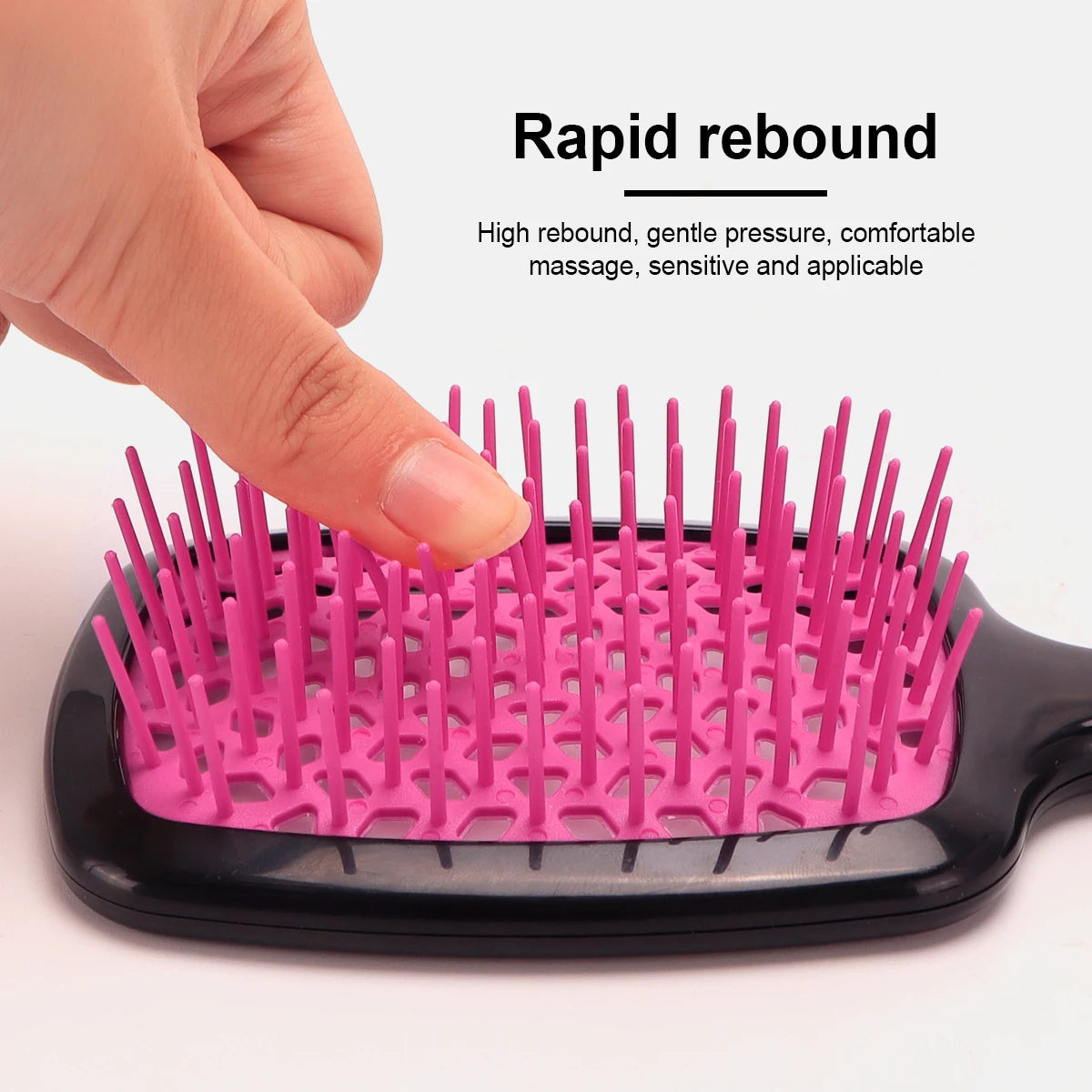 BARBERTOP Air Cushion Hair Brush - Anti-Static Detangling Comb for Wet & Curly Hair - Scalp Massage Styling Tool for Barber & Home Use