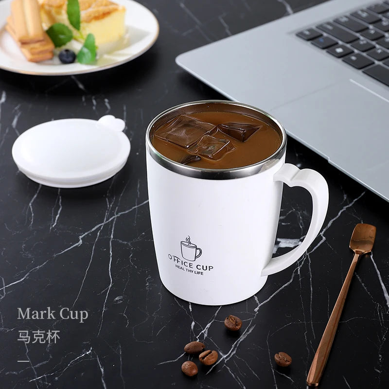 350ml Thermos Mug – 304 Stainless Steel Insulated Coffee Cup with Handle, Leak-Proof Vacuum Flask for Hot and Cold Drinks