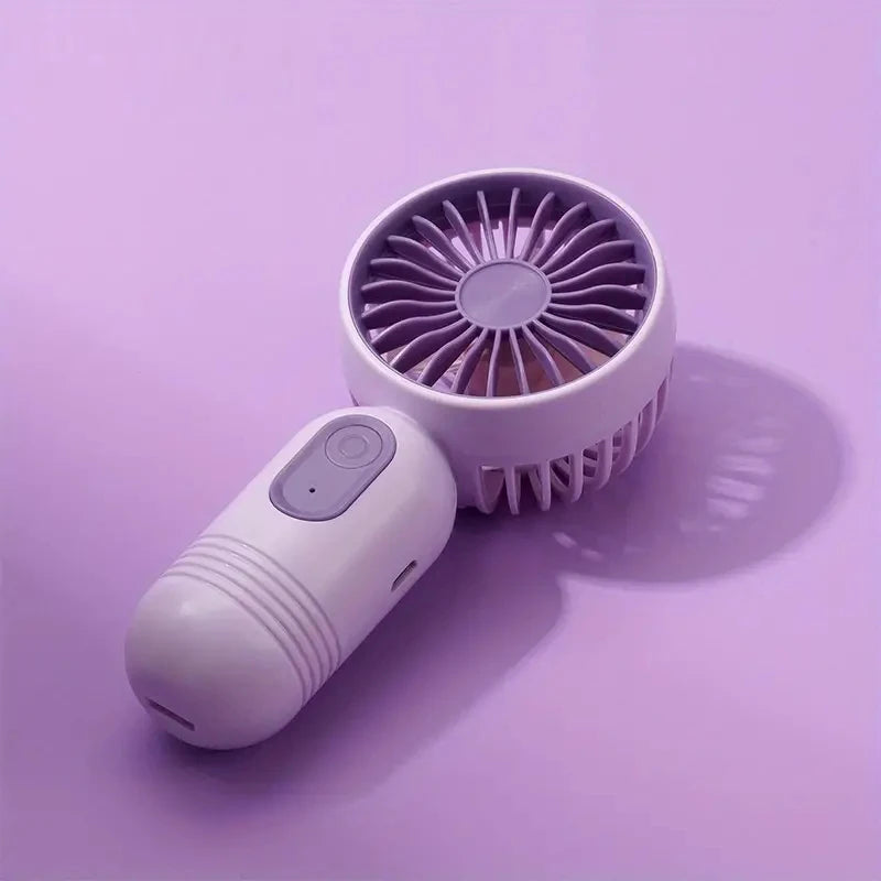USB Rechargeable Mini Portable Fan - 3-Speed Lightweight Handheld Fan for Office, Travel, Camping, and Outdoor Use
