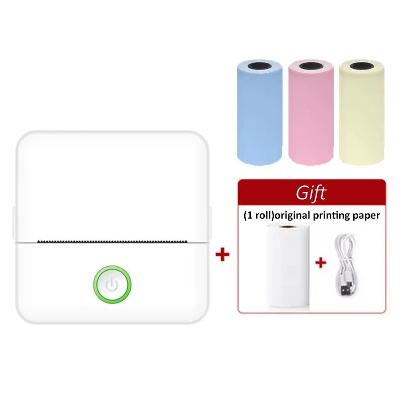 X6 mini printer portable sticker label Printer Bluetooth HD pocket thermal printer with paper for student note inkless printing