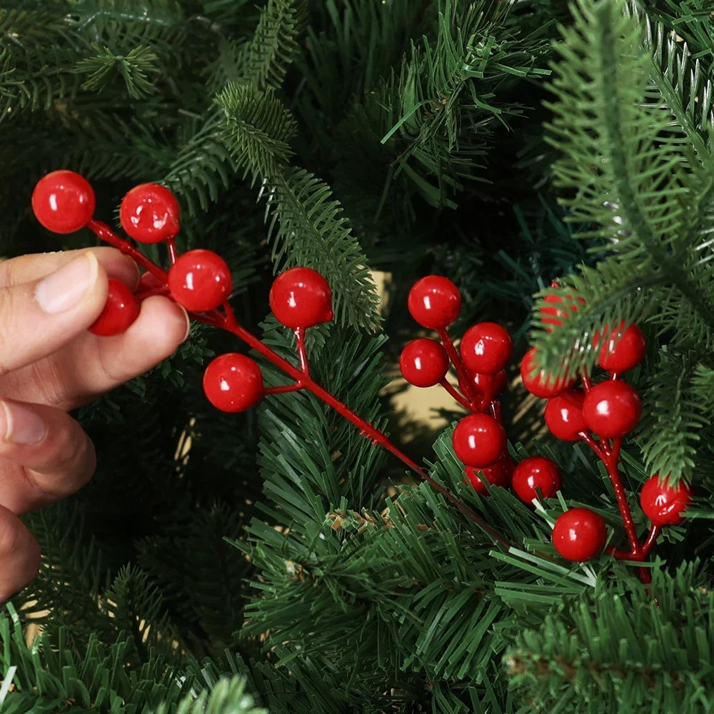 Christmas Artificial Berries | Red, Gold & Silver Branches for Floral Wreaths and Christmas Tree 2024