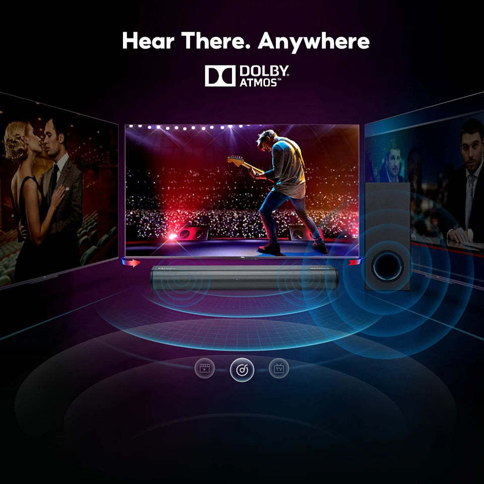 AIYIMA S07 Dolby 2.1 Sound Bar 150W Soundbars With Wireless Subwoofer for TV 3D System Speaker Bluetooth HDMI/Aux/Opt/USB