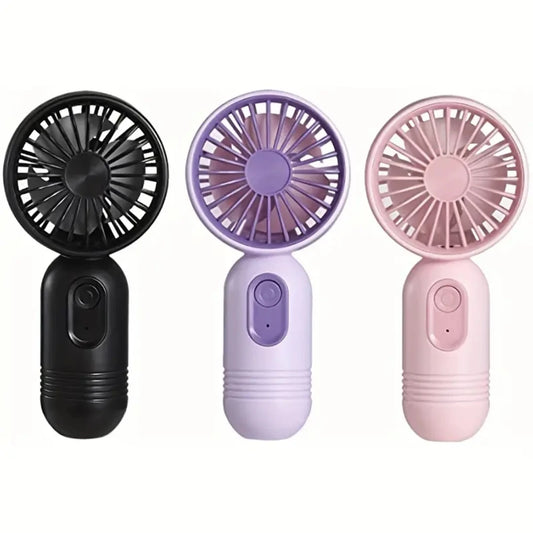 USB Rechargeable Mini Portable Fan - 3-Speed Lightweight Handheld Fan for Office, Travel, Camping, and Outdoor Use