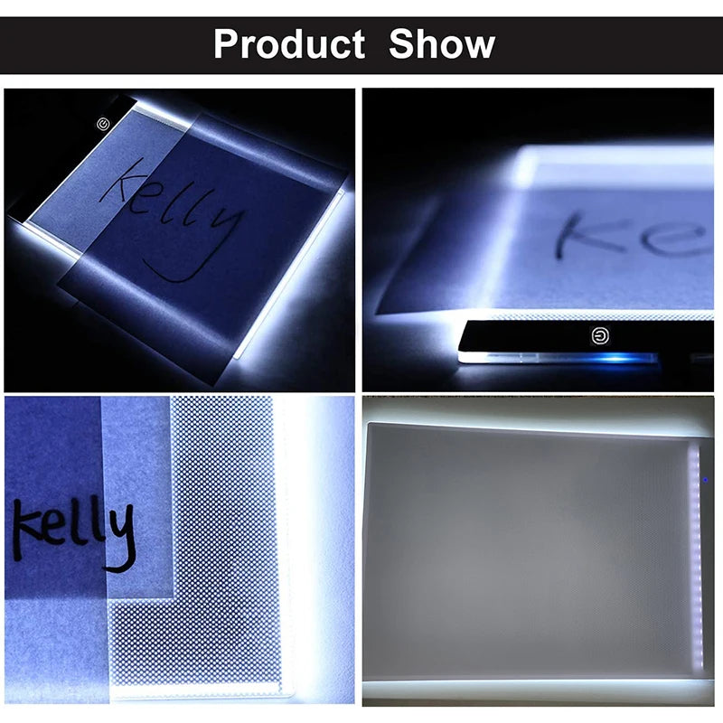 EDUP Dimmable LED Light Pad A3/A4/A5, 3-Level Brightness Tracing Light Box with Eye Protection for Drawing & Diamond Painting