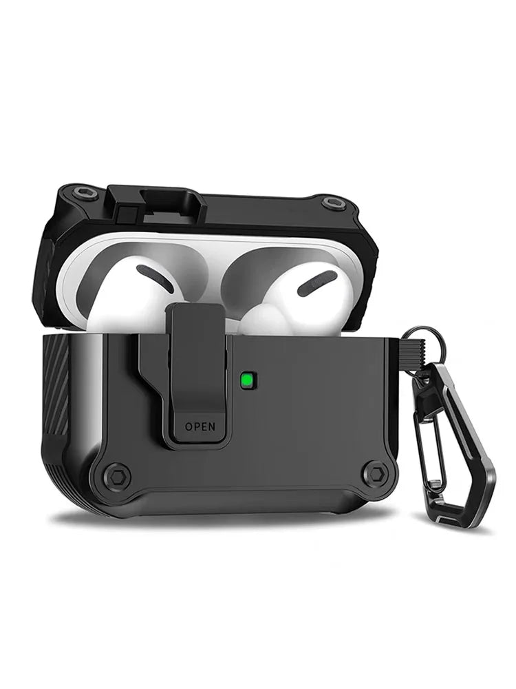 CASPTM Shockproof Case for AirPods Pro (2nd/3rd Gen) – Durable security lock cover for AirPods 3 and Pro 2 (2023).