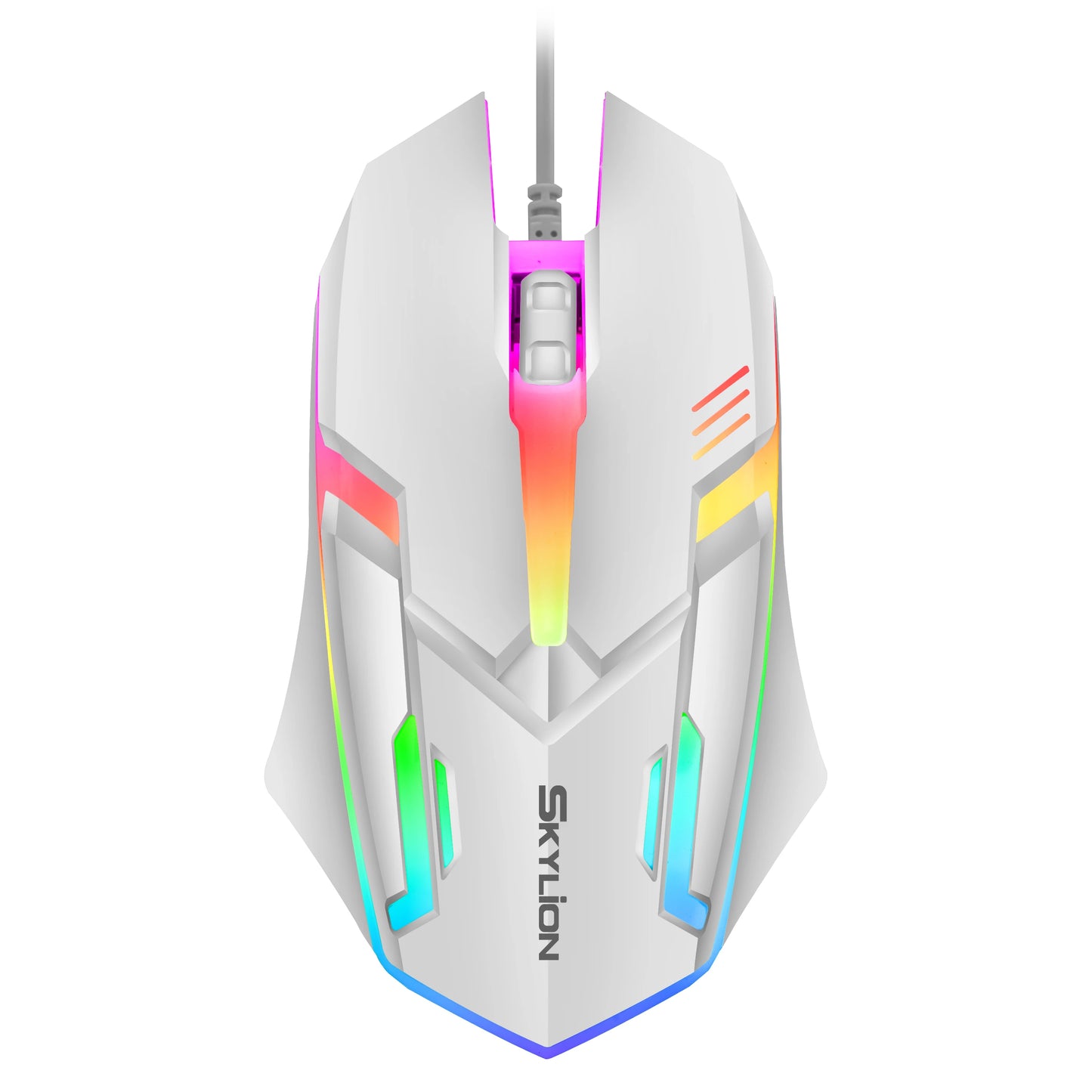 SKYLION F1 Wired 3-Button Mouse with Colorful Lighting | Gaming & Office Compatible with Windows & macOS