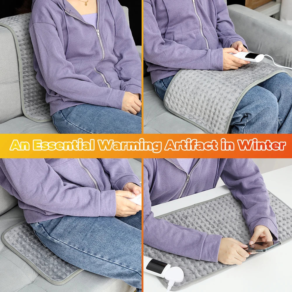 30*59cm Electric Heating Pad Waterproof Winter Heater Abdomen Shoulder Back Pain Relief Physiotherapy Blanket Warm Mat Sofa Bed