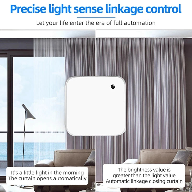Tuya Wifi Smart Light Sensor Battery Powered Smart Home Light Smart  Curtain Automation Controler