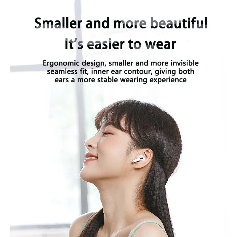 TWS Pro 4 Wireless Earbuds - Bluetooth 5.3 Waterproof Earphones with Noise-Canceling Mic