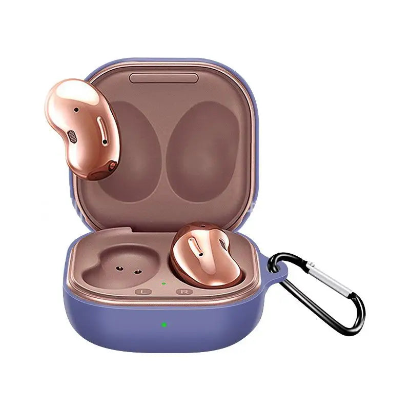 Durable Silicone Protective Carrying Case with Hook for Samsung Galaxy Buds 2, Buds Live, Buds 2 Pro