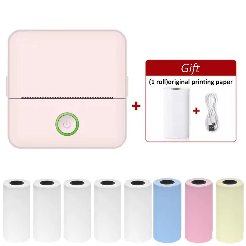 X6 mini printer portable sticker label Printer Bluetooth HD pocket thermal printer with paper for student note inkless printing