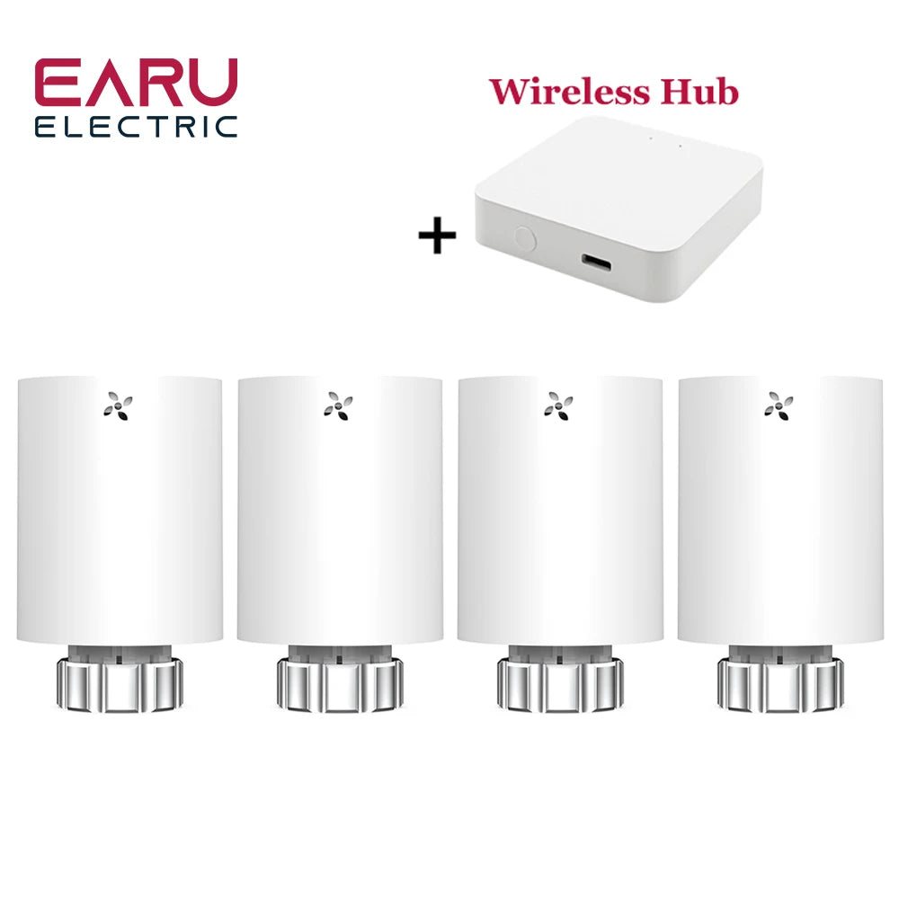 Tuya Smart ZigBee Radiator Actuator TRV Programmable Thermostatic Radiator Valve App Remote Temperature Controller Support Alexa