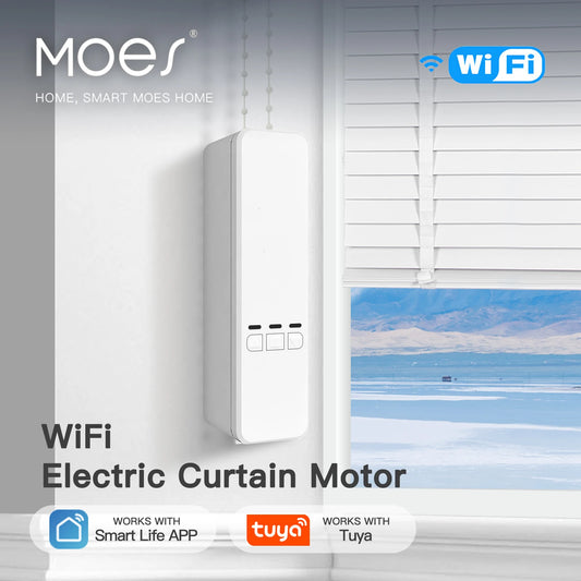 Tuya WiFi Smart Motor for Electric Roller Blinds & Shades - RF Remote Kit, Smart Life App Control, Compatible with Alexa/Google Home