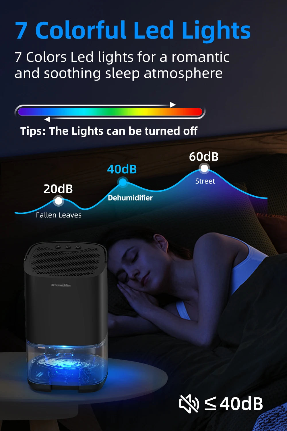 1pc 1000ml Portable Dehumidifier for Home Office and RV Eliminate Damp Mold and Moisture Easy to Use and Energy Efficient