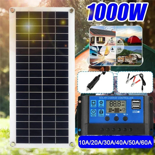 1000W Solar Panel Kit – High-efficiency solar energy system for portable and household power supply.