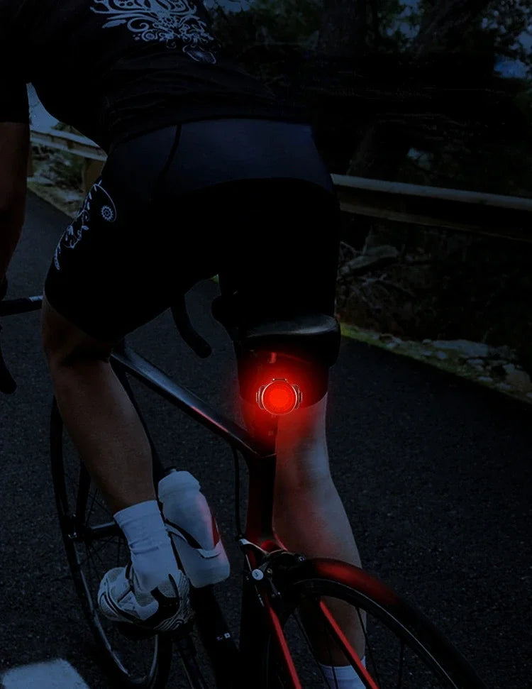 Waterproof LED Bicycle Taillight - Battery-Powered Rear Warning Light for MTB & Road Cycling