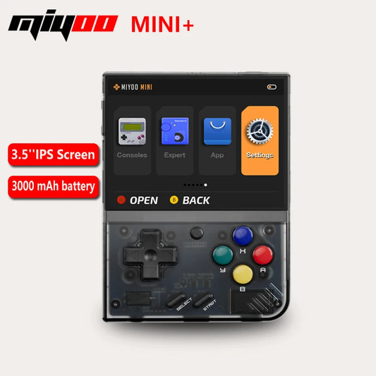 MIYOO Mini Plus Portable Retro Handheld Game Console – 3.5-Inch IPS HD Display, Multi-Platform Emulator