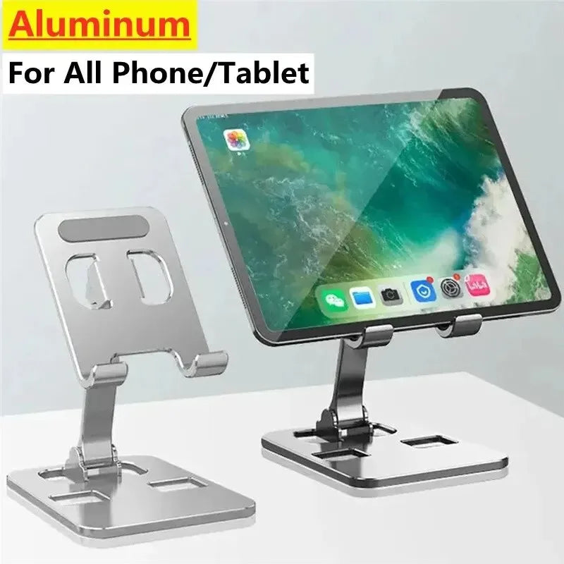 OLOPKY Adjustable Aluminum Phone & Tablet Stand | Universal Folding Desktop Holder for iPad, Mobile Phones, and Tablets