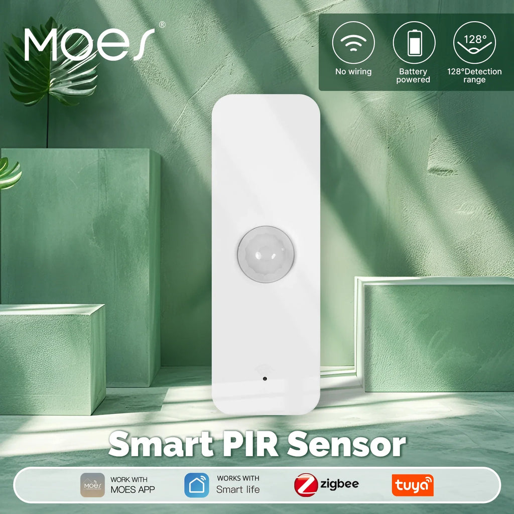 MOES Tuya WiFi/ZigBee Smart PIR Sensor Human Body Infrared Motion Detector Home Security Scene Linkage Automation Battery Power