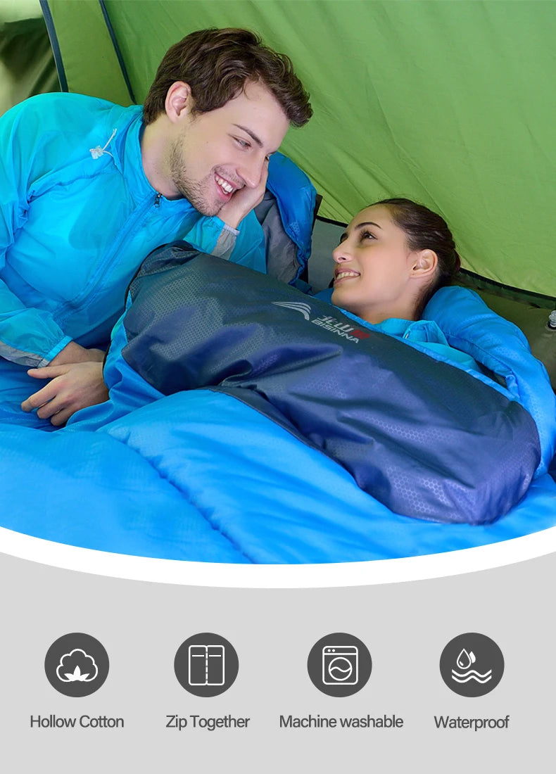 BISINNA Ultralight Waterproof Camping Sleeping Bag - Winter Warm Envelope Design for Backpacking, Hiking, and Outdoor Travel