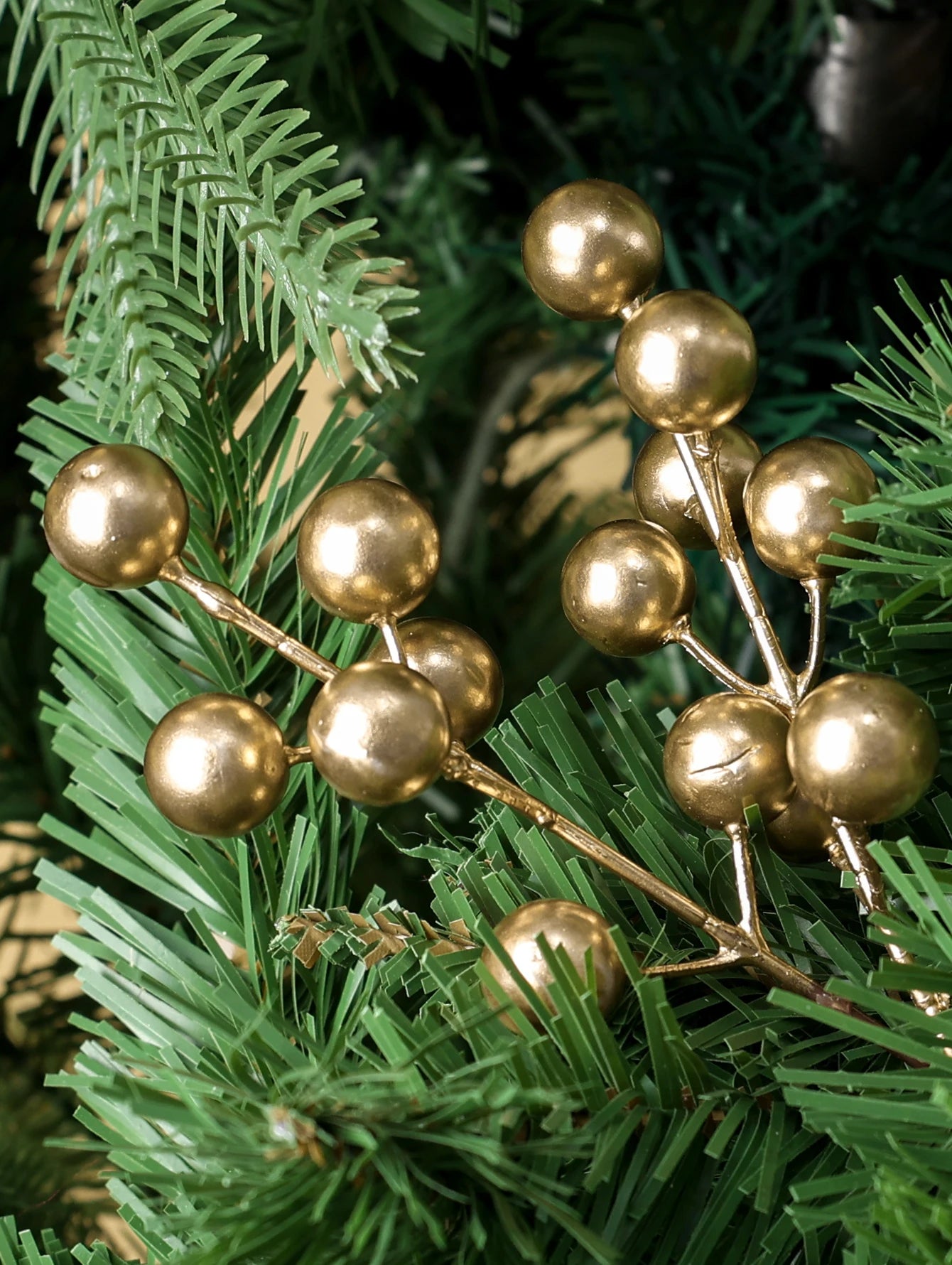 Christmas Artificial Berries | Red, Gold & Silver Branches for Floral Wreaths and Christmas Tree 2024