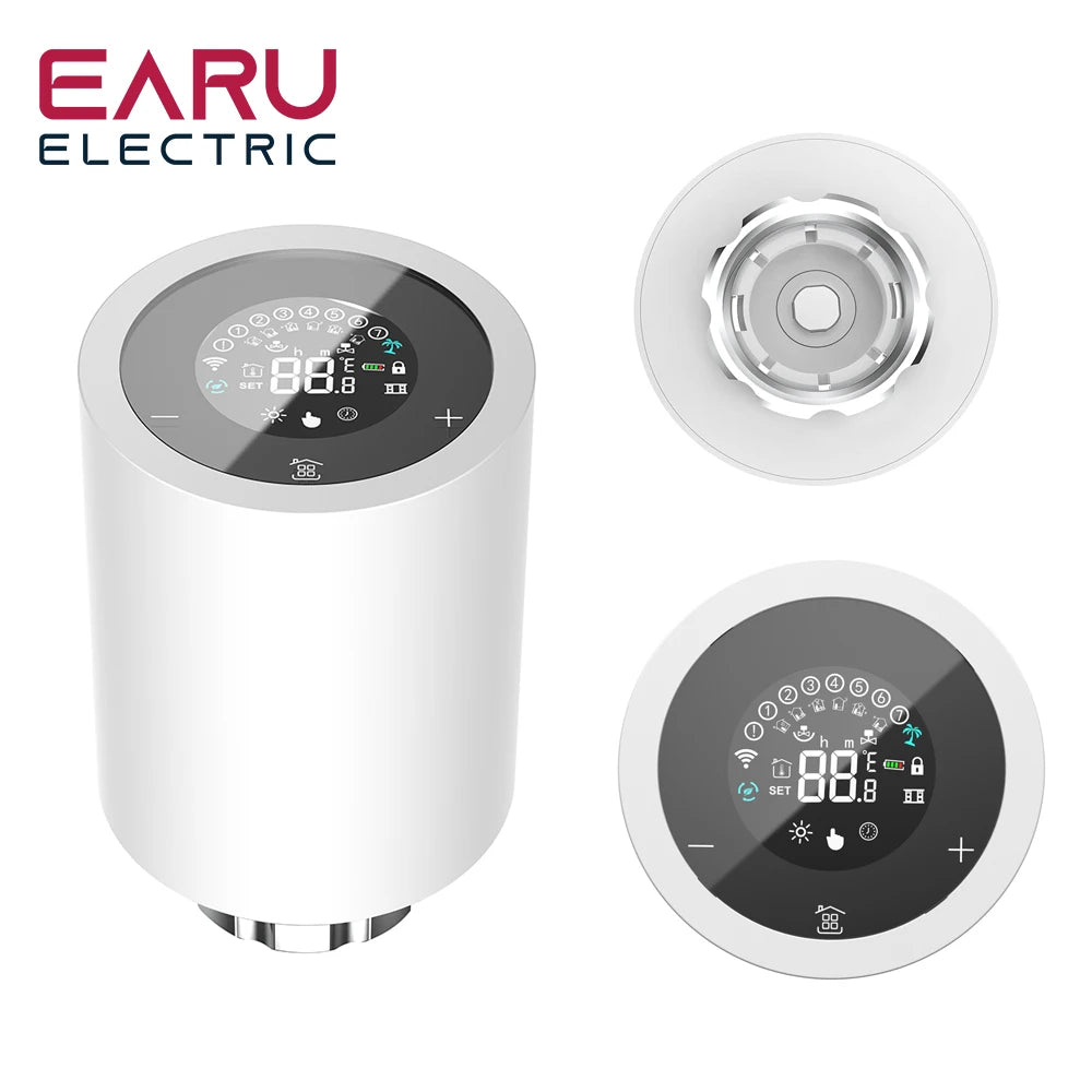 Tuya Smart ZigBee Radiator Actuator TRV Programmable Thermostatic Radiator Valve App Remote Temperature Controller Support Alexa
