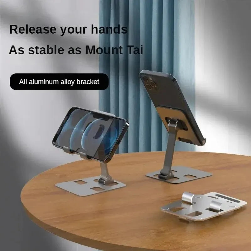 OLOPKY Adjustable Aluminum Phone & Tablet Stand | Universal Folding Desktop Holder for iPad, Mobile Phones, and Tablets